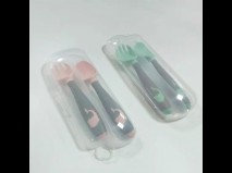 硅膠訓(xùn)練勺、叉子套裝扭扭勺